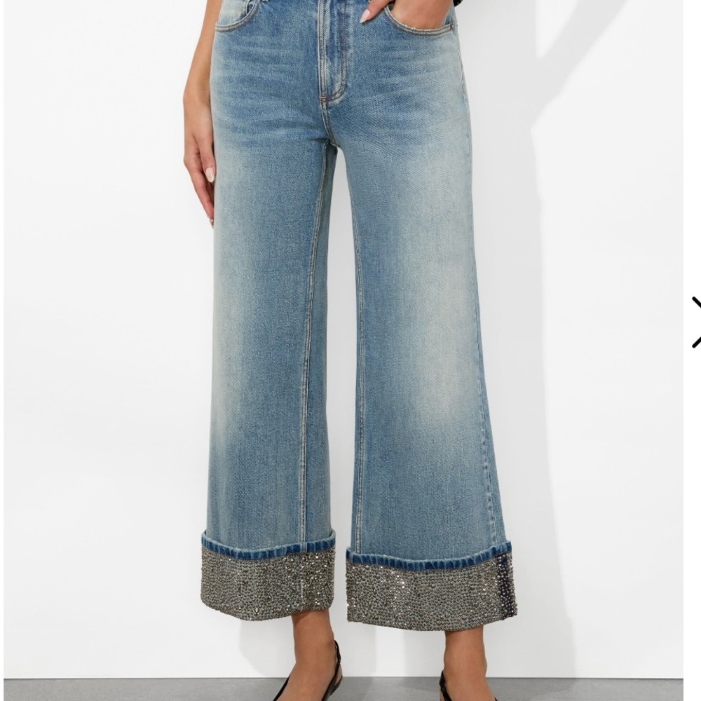 Alice + Olivia Weezy Embellished Jeans
